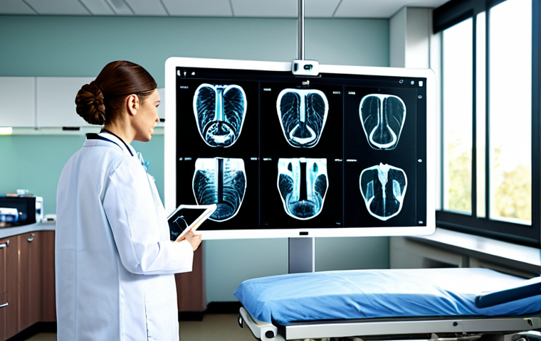 AI in Healthcare**
"A modern hospital room, a doctor examining an X-ray on a tablet, AI overlay highlighting potential issues, fully clothed doctor in professional attire, appropriate content, safe for work, perfect anatomy, natural proportions, family-friendly, professional healthcare setting"
**