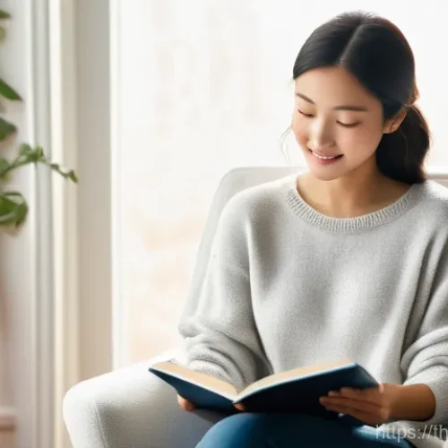 Home 29 언어 인지능력 증강을 위한 방법 - **Prompt:** "A radiant young woman, around 25 years old, sits comfortably on a plush armchair in a s...