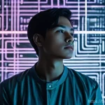 Home 16 인지능력 증강 기술의 법적 제도적 측면 - **Prompt:** "A young adult individual, gender-neutral, stands thoughtfully in a sleek, minimalist ro...