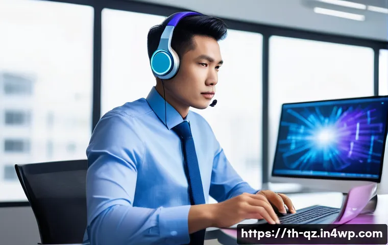 인지능력 증강 기술의 필수 조건 - **Prompt:** "A young, diverse Thai professional (early 30s) is seated at a sleek, minimalist desk in...