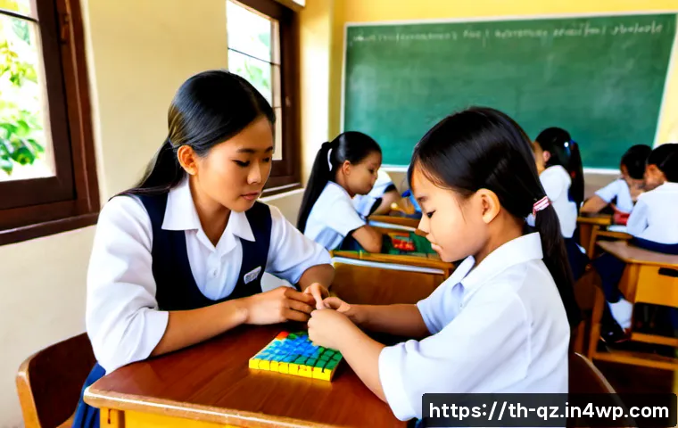 Home 15 인지능력 증강을 위한 새로운 교육 방법론 - Photorealistic Thai classroom implementing an innovative cognitive learning method, diverse teenage ...